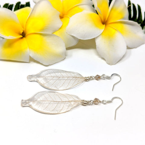 Natural Skeleton Leaf Earrings