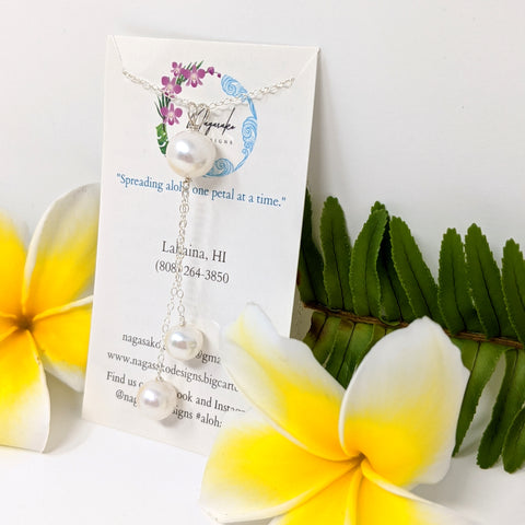 Hi`ilawe Necklace - Freshwater Pearls
