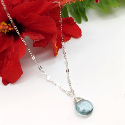 Lili`i Necklace - Aquamarine