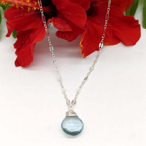 Lili`i Necklace - Aquamarine