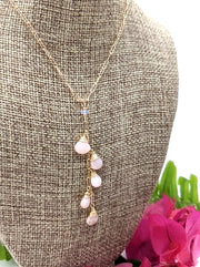 Venus Necklace - Pink Opal