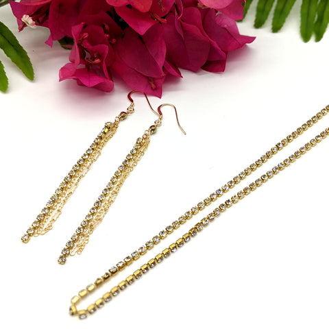 CZ Chain Earrings