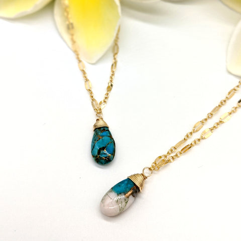 Lili`i Necklace - Turquoise and Copper