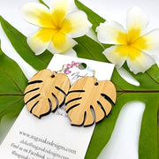 Monstera Leaf Earrings