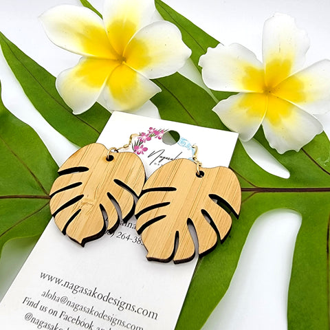 Monstera Leaf Earrings