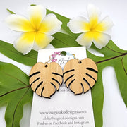 Monstera Leaf Earrings