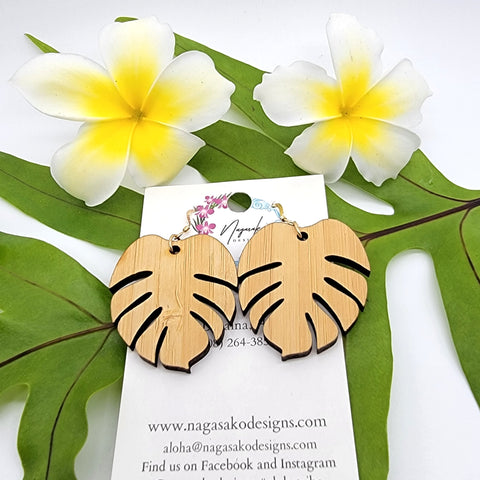 Monstera Leaf Earrings