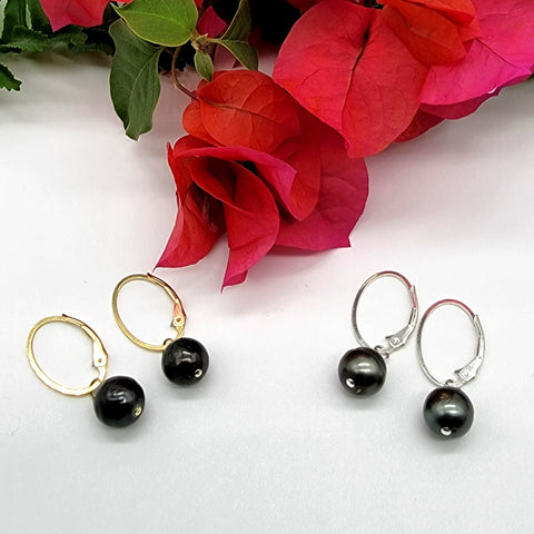 Tahitian Pearl Ear Huggers