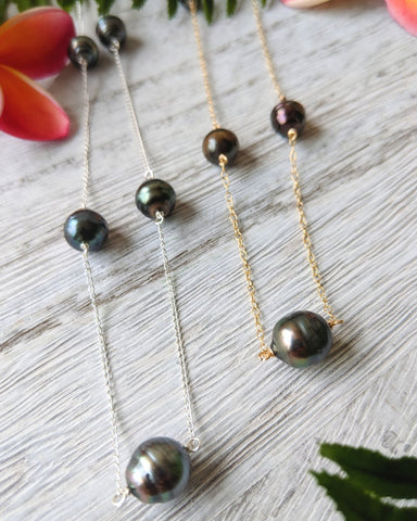 Nahenahe Necklace - Tahitian Pearls